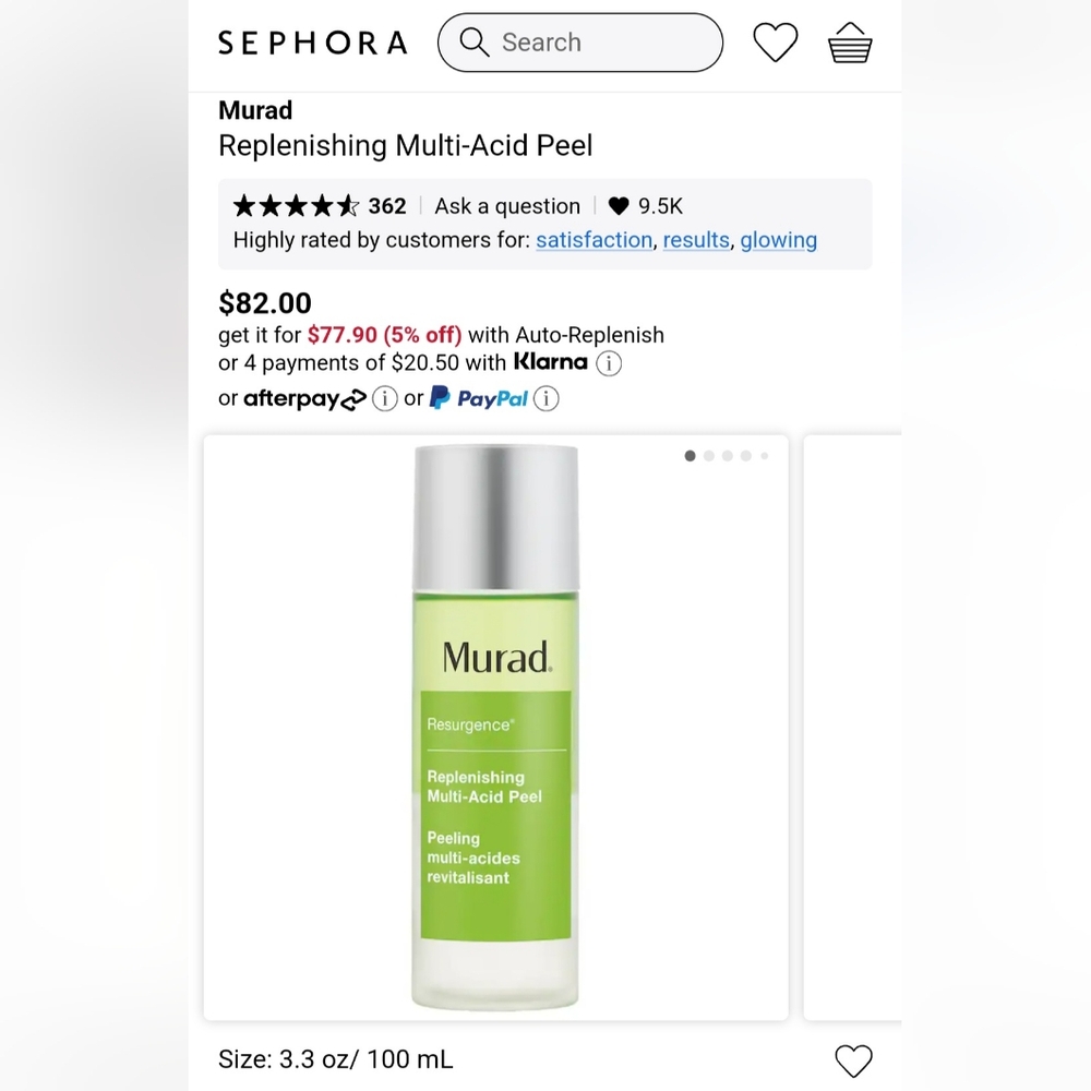 Murad Resurgance Replenishing Multi-Acid Peel - $82 RETAIL - Picture 2 of 5